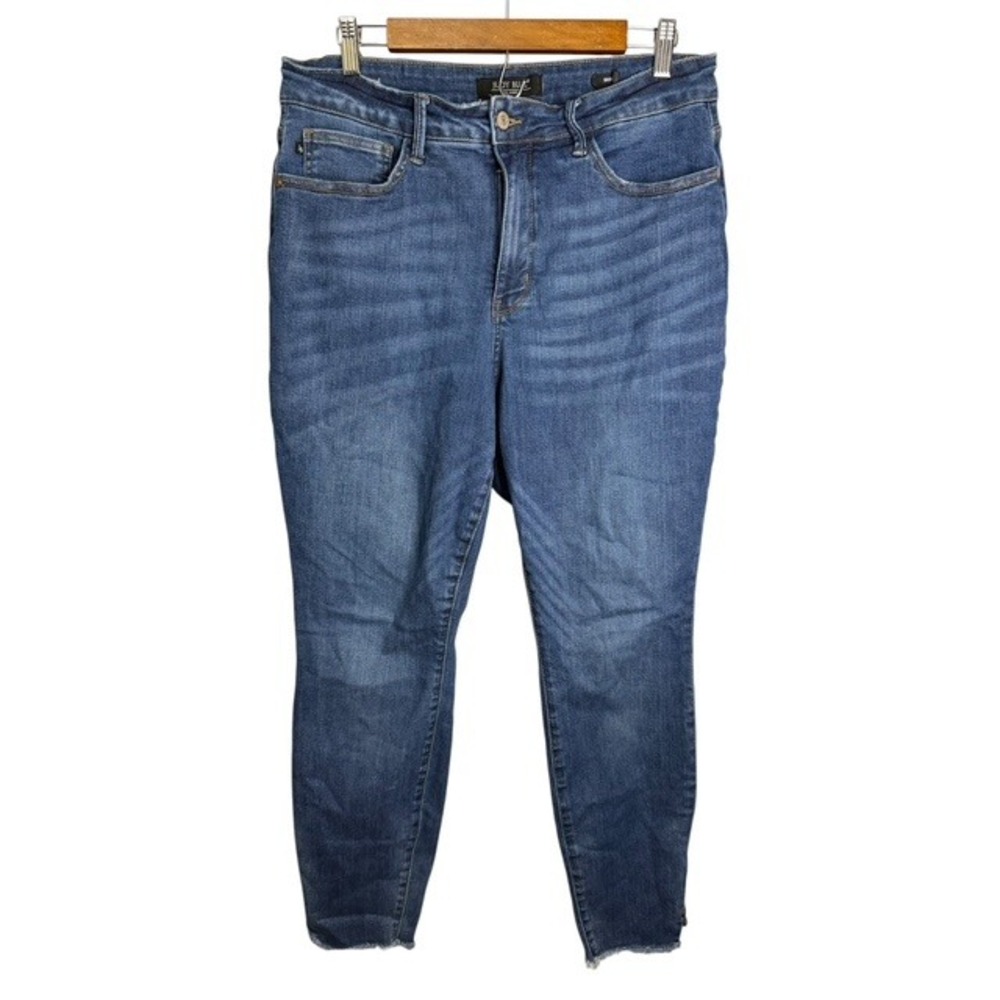 Judy Blue Jeans Women's 16W Hig Rise Skinny Fit Raw Hem Denim Blue
